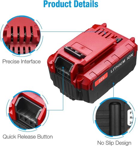 PCC685L Replacement Battery for Porter Cable 20V Lithium Battery | 2 Pack 6.0Ah, Compatible with Porter Cable 20V Max Power Tools in Kuwait