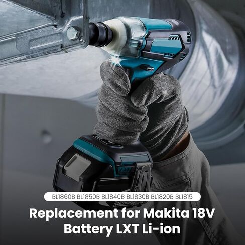 4 Packs Upgraded to 8000mAh Replacement for Makita 18V Battery 8Ah(Black) | Compatible with Makita 18 Volt LXT Batteries BL1890 BL1860B BL1860 BL1850B BL1840B BL1830B BL1815 BL1820B in Saudi Arabia
