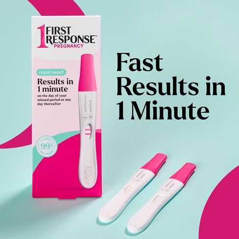 First Response Rapid Result Pregnancy Test, 2 Pack | Results In 1 Minute, Over 99% Accurate*, Easy-to-Read Results, Trusted For 30 Years in Saudi Arabia