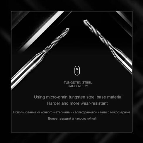 1PC Carbide Twist Drill Bit for CNC & Metal - 0.2-2.9mm Micro-Diameter Tungsten Steel Drill, D3 Shank 40mm Length(D1.9X12LXD3) in Kuwait