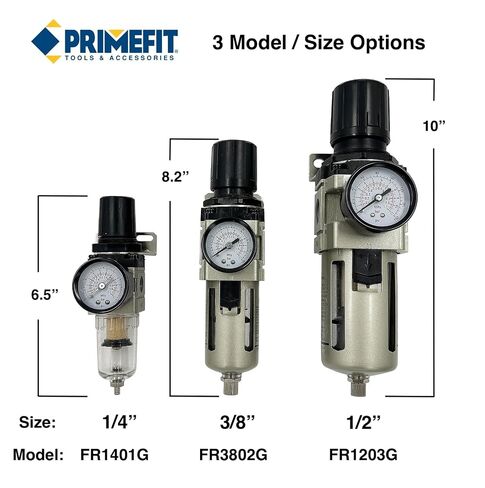 Primefit FR3802G 3/8-Inch Air Filter Regulator Combo with Gauge in Kuwait