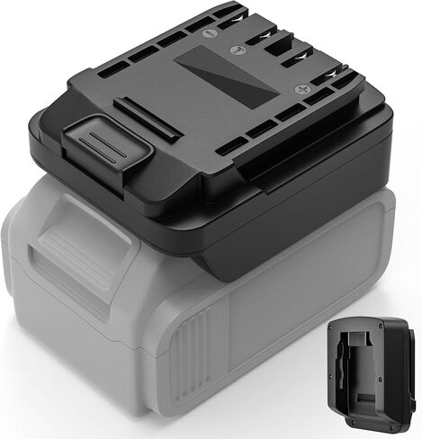Dinftin Battery Adapter Compatible for Dewalt 20V Battery (Not Included) | to Fit for Hyper Tough 20V Lithium-ion Cordless Tools, Power Tool Adapter, Fits DCB200 DCB203 DCB204 DCB206 in Kuwait