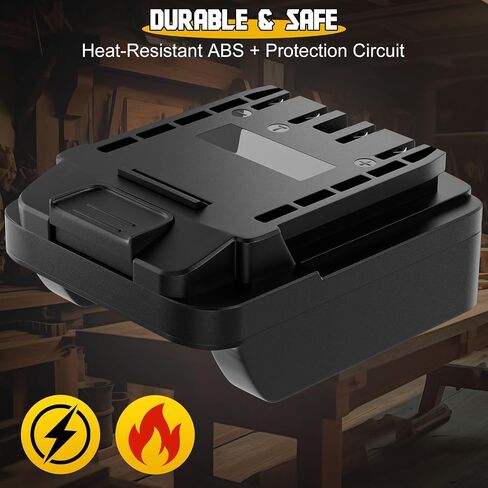 Dinftin Battery Adapter Compatible for Dewalt 20V Battery (Not Included) | to Fit for Hyper Tough 20V Lithium-ion Cordless Tools, Power Tool Adapter, Fits DCB200 DCB203 DCB204 DCB206 in Saudi Arabia
