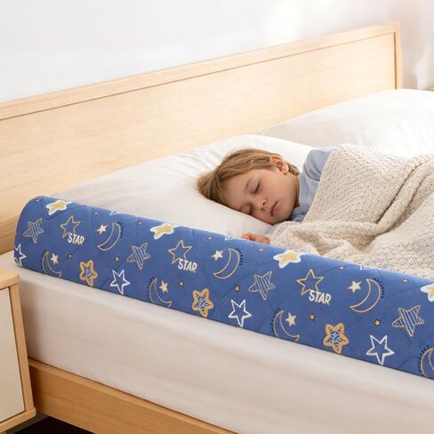 Ceekliybear 2-Pack Premium Foam Bed Bumpers for Toddler, Non-Slip Bed Rails for Toddlers for Twin, Queen, King Beds, Machine Washable Bumpers Cover for Easy Care（Size：52" x 7" x 5"） in Kuwait