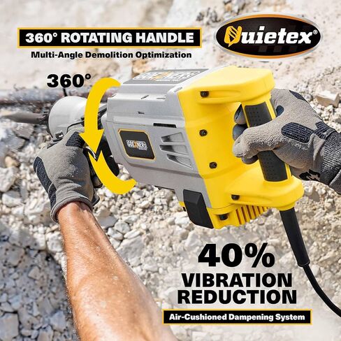 Demolition Jack Hammer Drill, MAX 3500W Jack Hammer Concrete Breaker 1900 BPM Heavy Duty Electric 60J Hammer Drill Chisel for Trenching and Breaking Holes in Kuwait