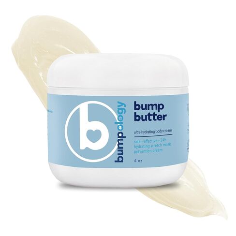 Bumpology Bump Butter, Hydrating Balm for Pregnancy, Stretch Marks, 4 oz | 3-in-1 Belly Balm, Dry Skin, Stretch Marks, Moisturizing Shea & Cocoa Butter, Vitamin E, Physician Formulated in Saudi Arabia