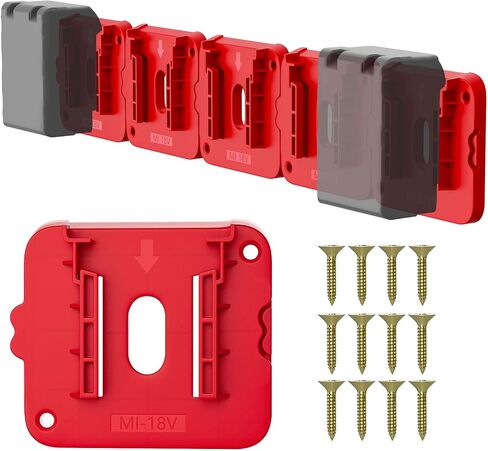 6 Pack Battery Mount Holder Compatible for Dewalt 20V 60V | Battery Holder Fit for DCB200 DCB203 DCB206 Batteries Wall, Work Van, Shelf, Toolbox in Kuwait