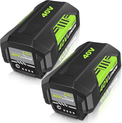 7.5Ah Replacement for Ryobi 40V Battery and OP401 Charger(Multi-3PC) | Compatible with Ryobi 40 Volt Battery Leaf Blower, Leaf Vacuum, Weed Wacker, Blower, Cordless Snow Shovel, Snow Blower in Kuwait
