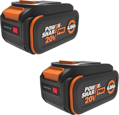 WORX 20V 2.0Ah Lithium-ion Battery 1 pc, WA3669 | WORX PowerShare; intelligent battery; stays cool; 360° cell protection; charge-level indicator in Kuwait