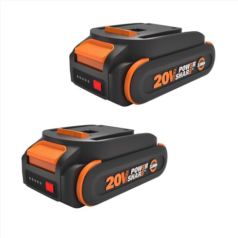 WORX 20V 2.0Ah Lithium-ion Battery 1 pc, WA3669 | WORX PowerShare; intelligent battery; stays cool; 360° cell protection; charge-level indicator in Saudi Arabia