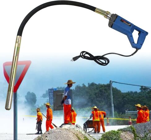 Electric Concrete Vibrating Tool, 800W Portable Hand Held Concrete Vibrator with 3.94ft Shaft Rod, 5000rpm, Remove Air Bubble and Mix Concrete in Kuwait