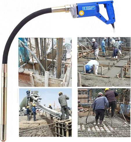 Electric Concrete Vibrating Tool, 800W Portable Hand Held Concrete Vibrator with 3.94ft Shaft Rod, 5000rpm, Remove Air Bubble and Mix Concrete in Kuwait