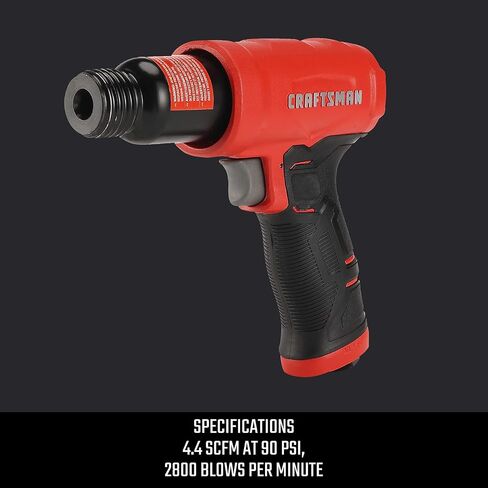CRAFTSMAN Air Hammer, Medium Stroke, 2,800 BPM, Anti-Slip Handle, 4.4 SCFM at 90 PSI, Flat-Blade Chisel Included in Kuwait