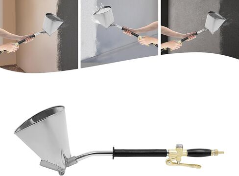 Air Powered Stucco Sprayer with 4 Jets, Pneumatic Spray Gun Tool for Cement Mortar Concrete Wall Plaster Texture Sprayer, Designed for Wall Tops, 1.32 Gal Hopper Capacity in Kuwait