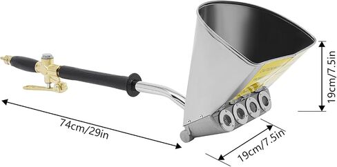 Air Powered Stucco Sprayer with 4 Jets, Pneumatic Spray Gun Tool for Cement Mortar Concrete Wall Plaster Texture Sprayer, Designed for Wall Tops, 1.32 Gal Hopper Capacity in Kuwait