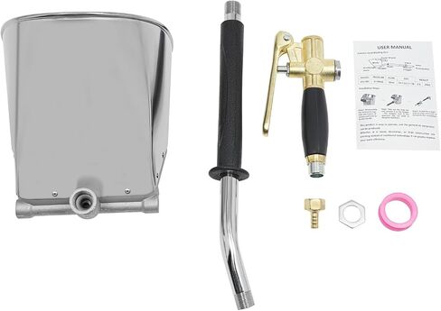 Air Powered Stucco Sprayer with 4 Jets, Pneumatic Spray Gun Tool for Cement Mortar Concrete Wall Plaster Texture Sprayer, Designed for Wall Tops, 1.32 Gal Hopper Capacity in Kuwait