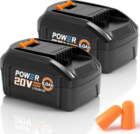 2Pack 3000mAh Battery Replacement for Worx PowerShare 20V Batteries WA3520 WA3525 WA3575 WA3669 WG151s WG155s WG251s WG255s WG540s WG545s WG890 WG891 in Saudi Arabia