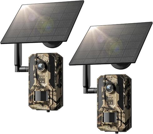 Loatos Trail Camera, 2k HD Live View Game Camera Built-in 4G LTE SIM Card Celluar Trail Cameras with Game Cameras with Night Vision Motion Activated Waterproof IP66 Rating 0.2S Trigger Speed | Cellular Trail Camera with Unlimited Data, 0.2S Trigger Speed, in Kuwait