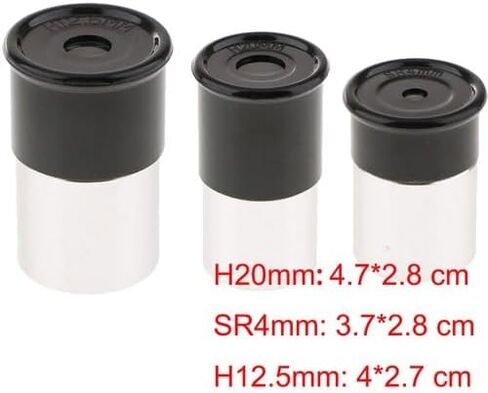 6-Piece 0.965" Universal Telescope Eyepiece Set: 4mm, 12.5mm, 20mm (Two Each), Multi-Coated Optical Glass for Astronomy & Photography in Kuwait