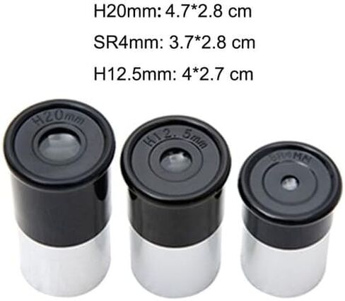 6-Piece 0.965" Universal Telescope Eyepiece Set: 4mm, 12.5mm, 20mm (Two Each), Multi-Coated Optical Glass for Astronomy & Photography in Kuwait