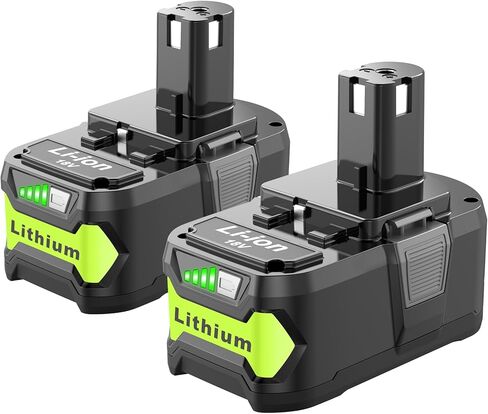 2packs 18V 3.0Ah Battery Replacement for Ryobi 18V Battery P103 P104 Compatible with Ryobi 18V Cordless Power Tools in Kuwait