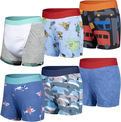 BIG ELEPHANT 6-Pack Unisex Toddler Potty Training Pants, Cotton Boxer Style in Saudi Arabia