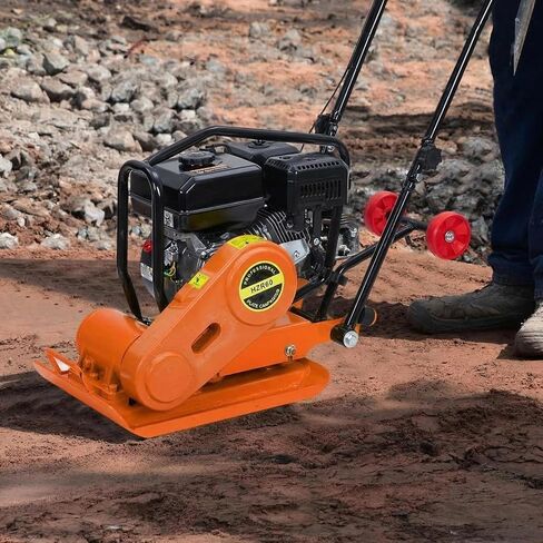 7HP Plate Compactor, 212cc Gas Engine 5,600 VPM, 4200 Lbs Force Vibratory Compaction Tamper with 22.1 x 15.9 Inch Plate for Walkways, Patios, Asphalts, Paver Landscaping (Orange) in Kuwait