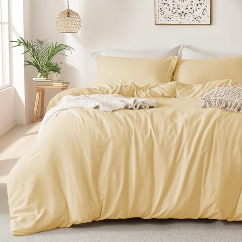 MILDLY Super Soft Duvet Cover - 100% Washed Microfiber October Mist Sage Comforter Cover Set 3 Pieces with Zipper Closure & Corner Ties (No Comforter) in Kuwait