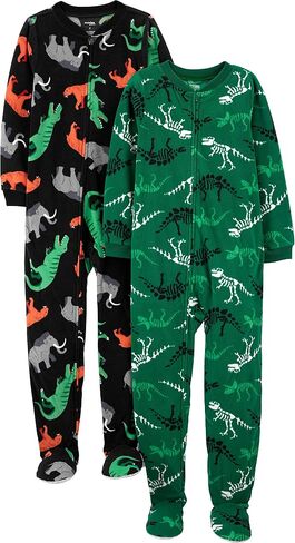 Simple Joys by Carter's Kids' Loose-fit Flame Resistant Fleece Footed Pajamas in Kuwait