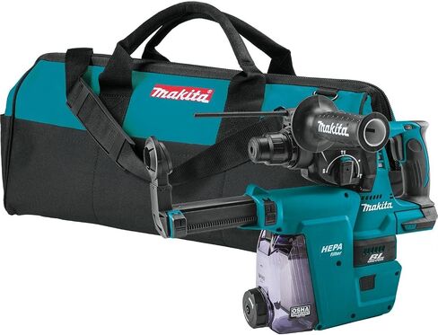 Makita XRH01ZWX 18V LXT® Lithium-Ion Brushless Cordless 1" Rotary Hammer, accepts SDS-PLUS bits, w/HEPA Dust Extractor Attachment, Tool Only in Kuwait