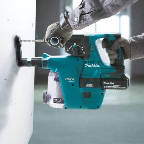 Makita XRH01ZWX 18V LXT® Lithium-Ion Brushless Cordless 1" Rotary Hammer, accepts SDS-PLUS bits, w/HEPA Dust Extractor Attachment, Tool Only in Kuwait