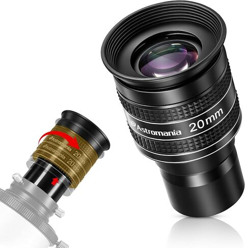 Astromania Telescope Eyepiece 8mm, Wide Angle 58° Planetary Eyepiece 1.25" | Wide-Field Viewing, FMC Coating, Rotated Eyepiece Barrel, Filter Thread, Telescope Accessory for Lunar Star Nebulas Deep Sky in Saudi Arabia
