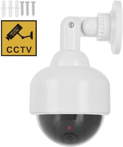 Yosoo Health Gear Dome Dummy Security Camera with Flashing Red LED Light Fake Surveillance Cam for Indoor Outdoor Use in Kuwait