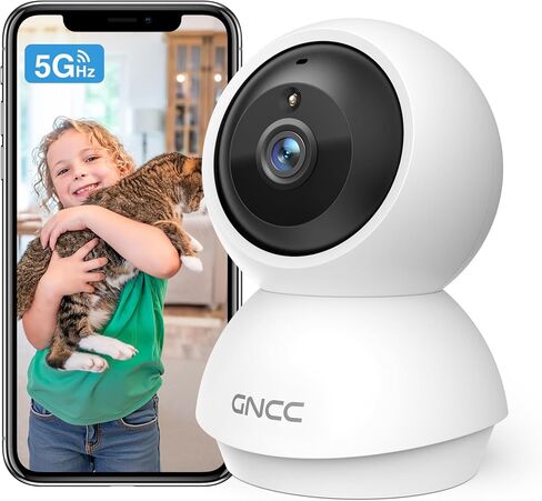 GNCC Security Camera Indoor with 2K Night WiFi Cameras for Home Security | 2K Night Vision,AI Motion Tracking, Smart detection and alerts,SD Card or Paid Cloud, WiFi Security Camera for Pet/Elderly in Saudi Arabia