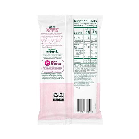 Little Bellies Organic Strawberry Pick-Me Sticks Baby Snack (Pack of 5 x 0.56 oz Individual Packs) in Saudi Arabia