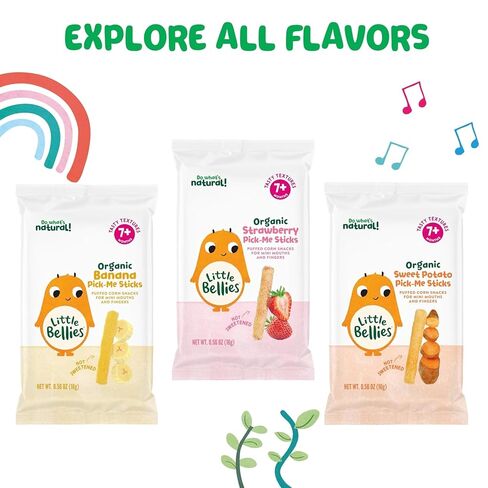 Little Bellies Organic Strawberry Pick-Me Sticks Baby Snack (Pack of 5 x 0.56 oz Individual Packs) in Saudi Arabia