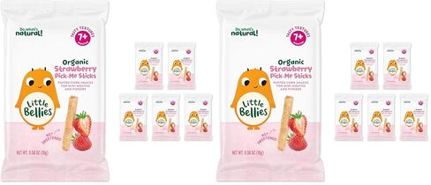 Little Bellies Organic Strawberry Pick-Me Sticks Baby Snack (Pack of 5 x 0.56 oz Individual Packs) in Saudi Arabia