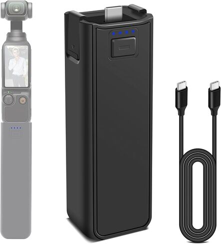 Pocket 3 Battery Handle Grips Compatible for DJI Osmo Pocket 3 Accessories | for Pocket 3 Battery, Xtra Muse Built-in 22.5Wh/5000mah Power Stick Grips Battery Fast Charging and Reserved 1/4"Thread in Kuwait