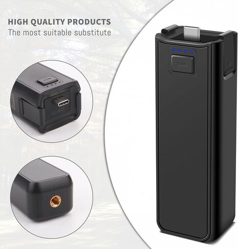 Pocket 3 Battery Handle Grips Compatible for DJI Osmo Pocket 3 Accessories | for Pocket 3 Battery, Xtra Muse Built-in 22.5Wh/5000mah Power Stick Grips Battery Fast Charging and Reserved 1/4"Thread in Kuwait