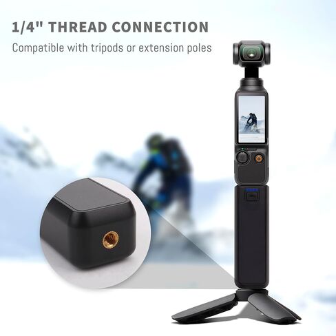 Pocket 3 Battery Handle Grips Compatible for DJI Osmo Pocket 3 Accessories | for Pocket 3 Battery, Xtra Muse Built-in 22.5Wh/5000mah Power Stick Grips Battery Fast Charging and Reserved 1/4"Thread in Kuwait