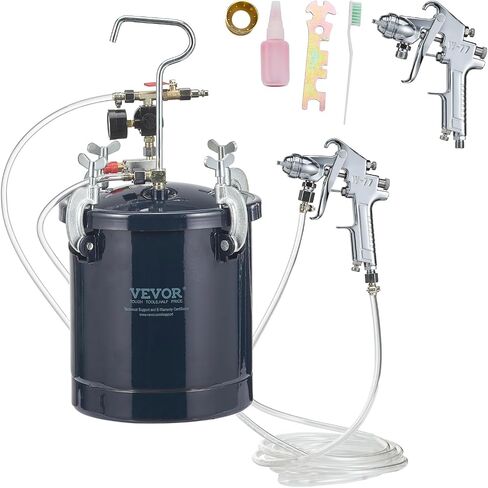 VEVOR Heavy Duty Steel Pressure Pot, 5.3 Gal/20 L Heavy Duty Steel Air Tool Pressure Pot, Pressures Pots with Three Quick-Connect Couplers for Home Use, DIY, Art Creations, Large-Diameter Tank in Kuwait