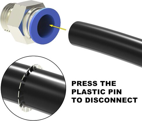 Hromee Compressed Air Outlet Kit for 1/2-Inch Tubing System with 1/4-Inch NPT Outlet Port, Air Push To Connect Outlet Block Set with Elbow NPT Straight and Universal Coupler in Kuwait