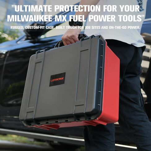 LOTOCASE Case for Milwaukee M18 Inflator Air Compressor: Custom Hard Case | Pre-cut for Milwaukee M18 Inflator 2848-20, Heavy-duty Hard Shell, Waterproof, for Mechanics and RV Owners in Truck or Garage in Kuwait