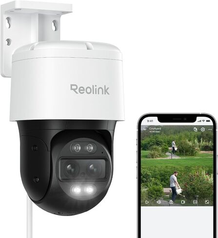 REOLINK TrackMix PoE Dual-Lens PTZ Security Camera 6X Hybrid Zoom Tracking | 4K 355° Pan & 90° Tilt Auto Tracking, Smart Detection, 24/7 Recording, Color & IR Night Vision, Up to 512GB microSD Card in Kuwait