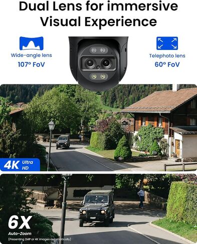 REOLINK TrackMix PoE Dual-Lens PTZ Security Camera 6X Hybrid Zoom Tracking | 4K 355° Pan & 90° Tilt Auto Tracking, Smart Detection, 24/7 Recording, Color & IR Night Vision, Up to 512GB microSD Card in Kuwait