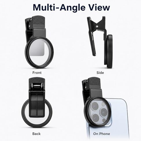 CPL Phone Polarizing Lens Filter, Rotating Camera Clip-On Lens for Reducing Glare on Water, Glass & Plants Photography in Kuwait