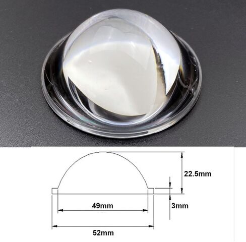5Pcs PMMA Convex Acrylic Lens Set 10-38mm Transparent Condenser Lens Compatible(5pcsx18mm x 8.4mm) in Kuwait