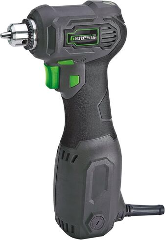 Genesis GCQD38A 3.5 Amp 3/8" Variable Speed Close-Quarter Drill with Non-Slip Grip in Kuwait