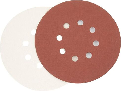 POWERTEC 40 Grit, 25 Pack, 6 Inch Sanding Discs – Hook and Loop, 6-Hole Aluminum Oxide Orbital Sander Pads, Woodworking & Paint Round Sandpaper for Random Orbital, Air, Pneumatic & DA Sanders (45204) in Kuwait
