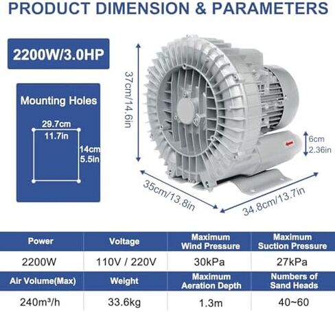 Multi-Use Regenerative Ring Pump High Pressure Vortex Blower Industrial High-Pressure Equipment，Compact High-Pressure Regenerative Blower for Efficient Airflow in Workshops and Small Factori in Kuwait